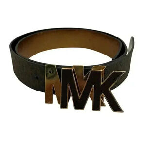 Michael Kors MK Logo Monogram Belt  Brown Medium MSRP $98 NEW